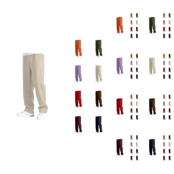 Boys Pants Boys Joggers Casual Athletic Elastic Waist Straight Leg Open Bottom Sweatpants with Functional Pockets