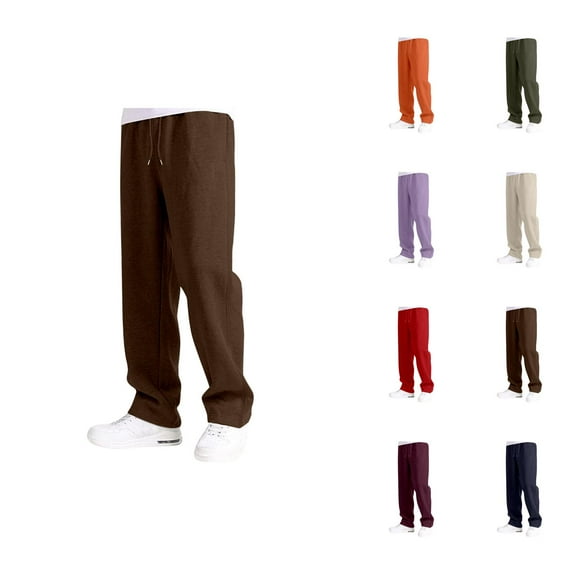Solid Color Sweatpants Boys Casual Pants Elastic Waist Drawstring Loose Fit Wide Leg Joggers Sweatpants For Kids Comfortable Long Pants For Daily Wear Trending Clothes