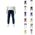 thumbnail image 1 of Boys High Waisted Pull on Baggy Lined Sweatpants Fall Winter Athletic Jogger Lounge Trousers Cinch Bottom, 1 of 4