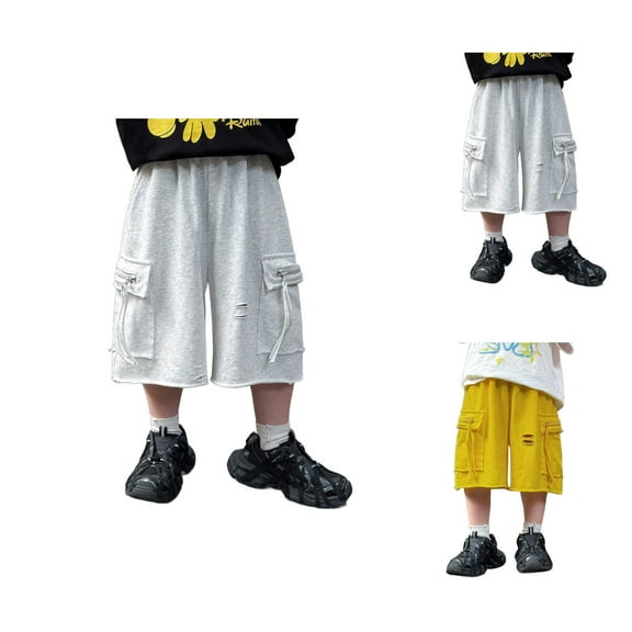 Solid Color Sweatpants Boys Soft Elastic Band Summer Athletic Sweat Shorts Pull On Classic Boy Toddler Shorts 3 12 Years Boys' Solid Joggers
