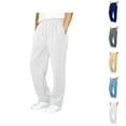 thumbnail image 1 of Solid Color Sweatpants Children's Loose Fitting Wide Leg Sweatpants With A Solid Color And A Tight Waistband And Drawstring Suitable For Casual Wear. Long Pants. Boys' Solid Joggers, 1 of 7