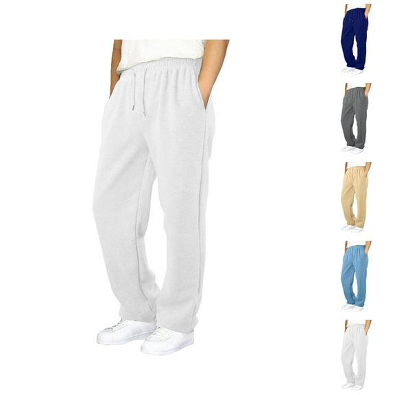 Solid Color Sweatpants Children's Loose Fitting Wide Leg Sweatpants With A Solid Color And A Tight Waistband And Drawstring Suitable For Casual Wear. Long Pants. Boys' Solid Joggers