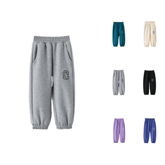 Solid Color Sweatpants Kids Plain Sweatpants Drawstring Casual Pull On Jogger Pants For Boys Or Girls Boys Pants