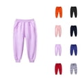 thumbnail image 1 of Solid Color Sweatpants Toddler Girls Boys Kids Sport Soild Casual Fashion Beach Cargo Casual Pants Boys Pants, 1 of 3