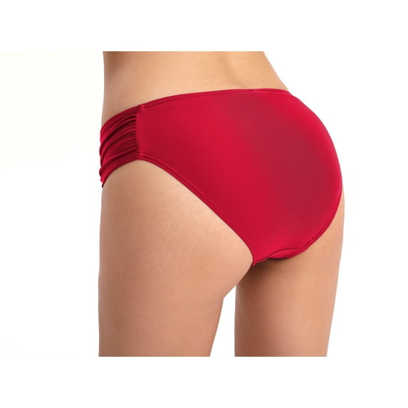 Solid Color Swim Shorts for Women Sexy Bikini Bottom Ruffed Beachwear Elastic Bathing Suit