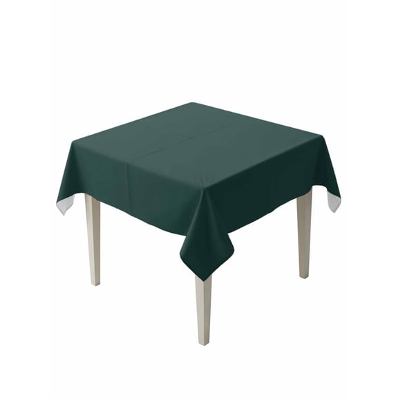 Solid Color Table Cloth 54x54 Inch Square, Deep Green Waterproof Tablecloth Washable Table Cover for Party Picnic Dinner Decor