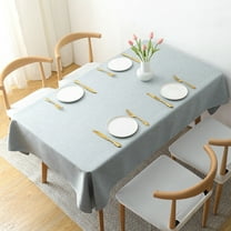 Solid Color Tablecloth Round Style, 80x120cm, Dining Table Cover for Kitchen and Dining Room, Linen Decor, Fits for Wedding, Parties, and Daily Use