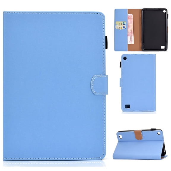 Solid Color Tablet PC Universal Magnetic Horizontal Flip Leather Case with Card Slots & Holder