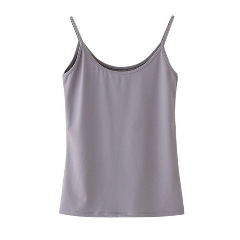 Solid Color Tank Tops 100% Cotton Women Summer Camisole Vest Stretchable  Ladies Slim Strap Tops