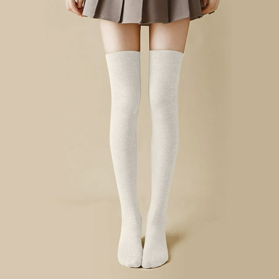 Solid Color Thigh High Socks Japanese Style Over The Knee Stockings For Women Tights for Women Fishnet Large Stockings Christmas Stocking Pack Sunfish Fishnets Tall Christmas Stockings Christmas Fuzzy