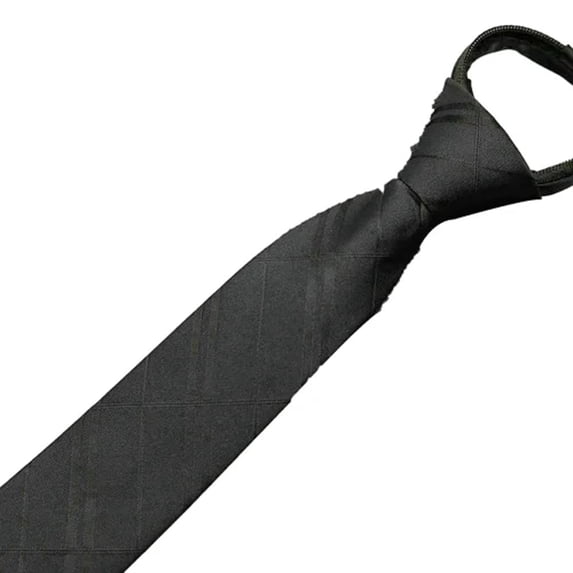 Solid Color Tie Adjustable Zipper Pretied Neckties For Daily Wear One Size Size Necktie For Men