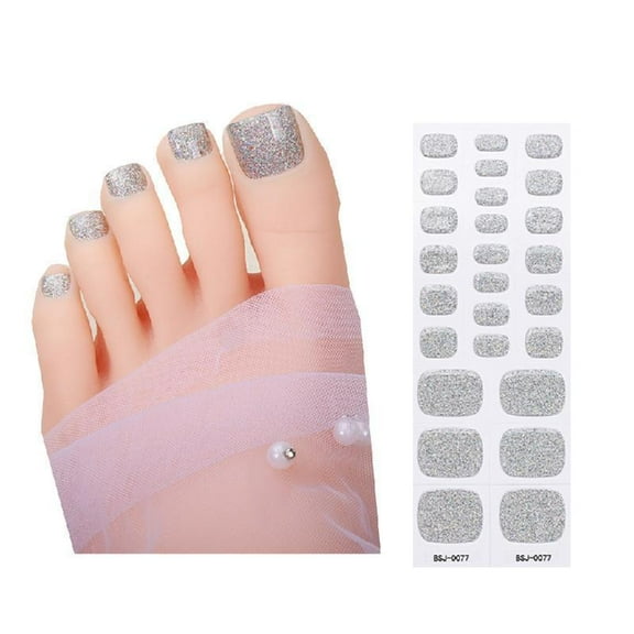 Solid Color Toenail Polish Strips Toenail Stickers Full Wraps Semi Cured Gel Toenail Strips Toe Wraps