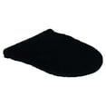 thumbnail image 1 of Solid Color Toilet Lid Cover: Plush Elastic Non Material Washable, 18x20in, Black, 1 of 9