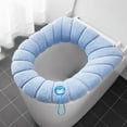 thumbnail image 1 of Solid Color Toilet Seat Cushion | Soft & Warm Comfort for Round & Elongated Toilets | Machine Washable & Non-Slip Design | Hygienic Bathroom Accessory, 1 of 3