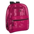 thumbnail image 1 of Solid Color Transparent See Through Mesh Stadium Approved Backpack for Travel and Commuting in Pink, 1 of 2