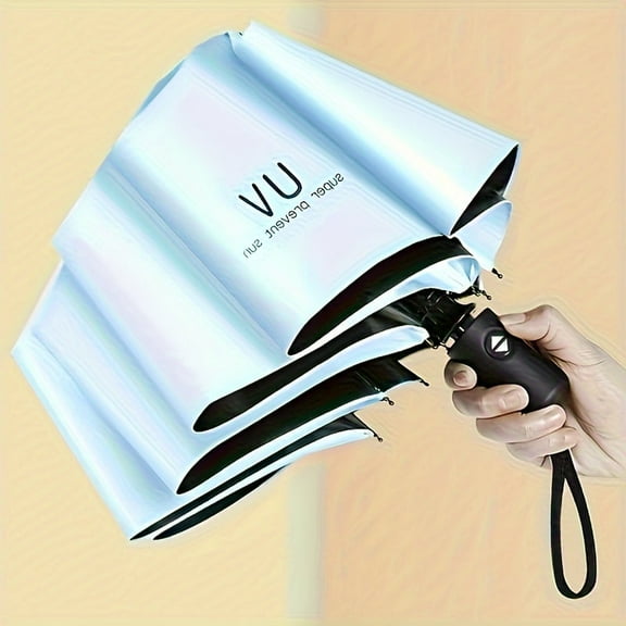 Solid Color Travel Umbrella UV Protection Folding Windpro Rain and Sun Umbrella Automatic Open and Close Lightweight Durable for Men and Women