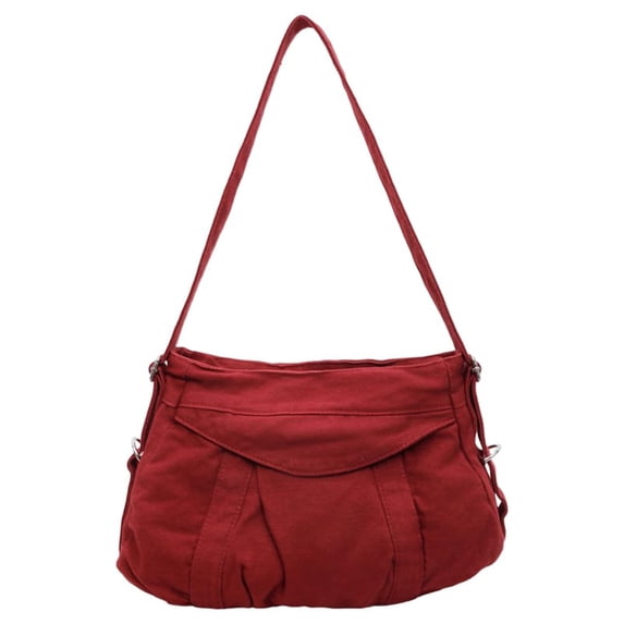Soid Color Solid Color Trendy Shoulder Purse Canvas for Work Daily Use - Walmart.com