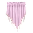 thumbnail image 1 of Solid Color Triangle Voile Sheer Curtains Short Valances for Kitchen Window Light Filtering Home Decor Drape for Farmhouse Living Room Bedroom One Piece Decorative Window Treatment, 1 of 7