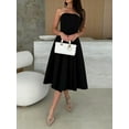 thumbnail image 1 of Solid Color Tube Midi Dress, 1 of 19