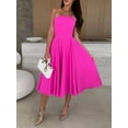 thumbnail image 1 of Solid Color Tube Midi Dress, 1 of 19