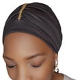 thumbnail image 1 of Solid Color Turban ,Modern Turban for Women, Hijab Turban for Ladies, Beach Turban Wrap, Pre-Tied Turban,Embellished Women's Turban ,Stretchy Turban Cap,Middle Gold Cap, 1 of 2