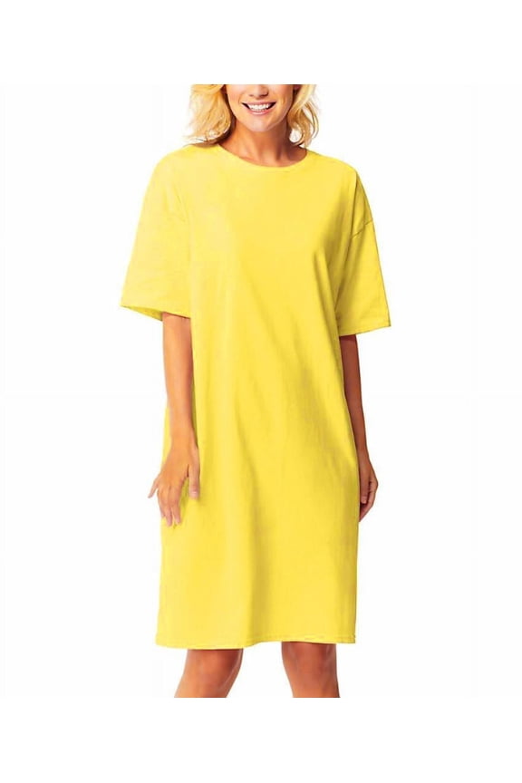 Solid Color Ultra Cotton Active Perfect Regular-Fit Short-Sleeve Crewneck Sleep OS Shirt