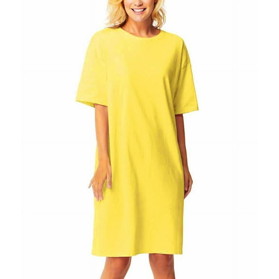 Solid Color Ultra Cotton Active Perfect Regular-Fit Short-Sleeve Crewneck Sleep OS Shirt