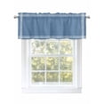 thumbnail image 1 of Solid Color Valances for Windows, Rod Pocket Kitchen Valance Curtains - Soft & Washable Small Window Treatment for Living Room, Bathroom, Royal Blue 54x18inch, 1 Panel, 1 of 9
