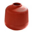thumbnail image 1 of Solid Color Vase for Home Decor,Lightweight Ribbed Vase for Artificial Bouquets Farmhouse Table Shelf Decoration,Red, 1 of 7