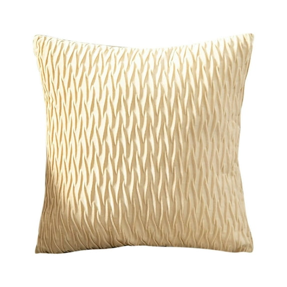 Solid Color Velvet Pleated Pillowcase Velvet Sofa Cushion Headboard Pillow Office Lumbar Support Waist Protection