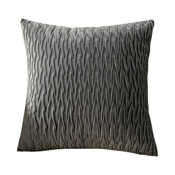 Solid Color Velvet Pleated Pillowcase Velvet Sofa Cushion Headboard Pillow Office Lumbar Support Waist Protection