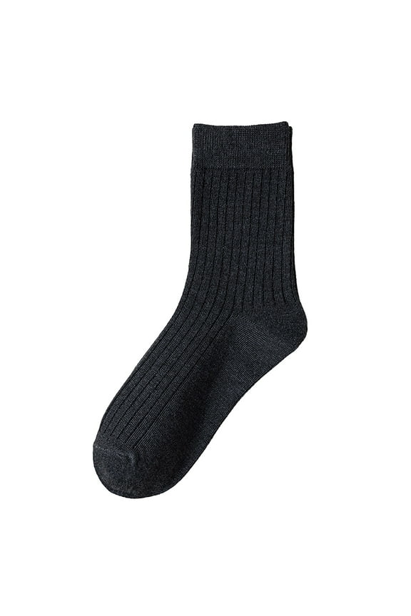 Solid Color Vertical Strip Mid Tube Socks Classic Casual Comfort Breathable Soft Lightweight Durable Everyday Wear for Men Women