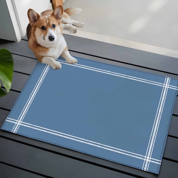 Solid Color Washable Area Rug 2x3 Royalblue Low-Profile Area Rugs with Non Slip Backing Indoor Floor Carpet for Entrance Living Room Bedroom Home Office