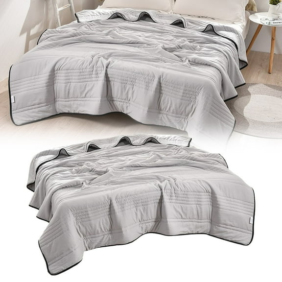 Solid Color Washed Cotton Air Conditioner Is Gray Four Pieces Beddings Colro:Grey Material:Cloth