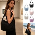 thumbnail image 1 of Solid-Color Waterproof Nylon Crossbody Bag Large Capacity Lightweight Shoulder Tote for Women Students Commuter Travel Multi-Pocket Durable Water-Resistant Everyday Crossbody Bag Commuter Purse, 1 of 8