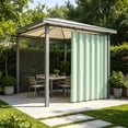 thumbnail image 1 of Solid Color Waterproof Outdoor Curtain Single Panel EVA Privacy Wind Rain Protection with Plastic Rings for Patio Pergola 78x70in, 1 of 6