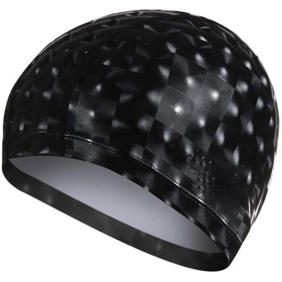 Solid Color Waterproof Swim Caps with PU Coat for Long Hair Swimming Cap Bathing Hat for Adult Men and Women
