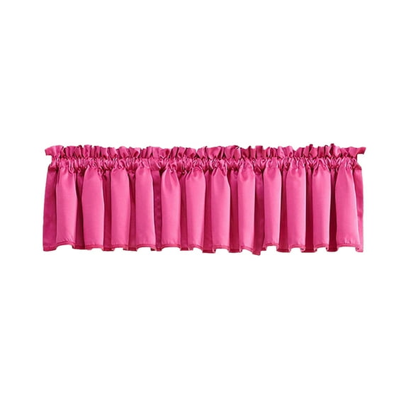 Solid Color Window Valance Cottage Style Curtain Rod Pocket Decoration Light Blocking Curtain for Kitchen Living Room 137x45cm, Polyester, Versatile, Durable, Easy to Match