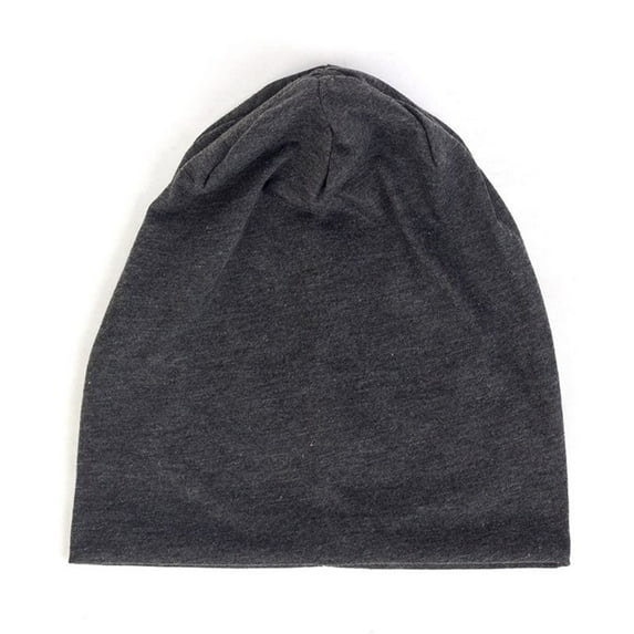 Solid Color Windproof Autumn And Winter Double Layer Outdoor Knitting Beanie Hedging Hat Hat DARK GRAY