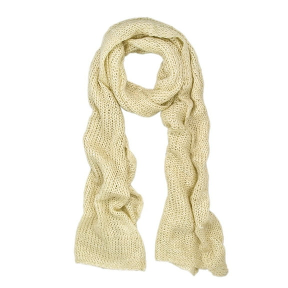 Solid Color Winter Knit Sequin Scarf