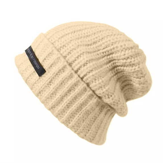 Solid Color Winter Warm Hat Streetwear Cap High Elastic Ultra-Thick Unisex Autumn Winter Knitted Beanie Accessories