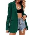thumbnail image 1 of Solid Color Women Long Sleeved One Button Office Blazer Suit Coat, 1 of 4