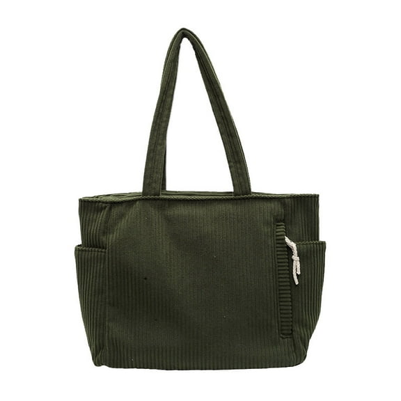 Solid Color Women's Shopping Bag Corduroy Shopping Handbags Lunch Bags Schoolchildren