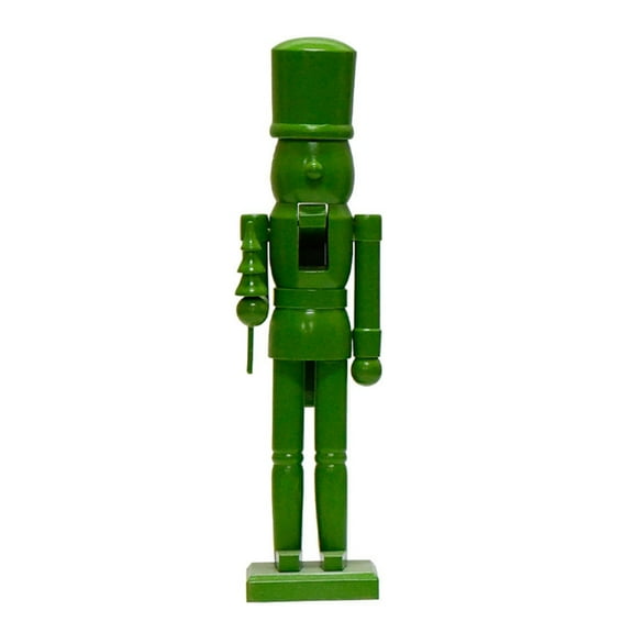 Solid Color Wood Nut Cracker Puppet Christmas Gift Decorations Ornament Soldier