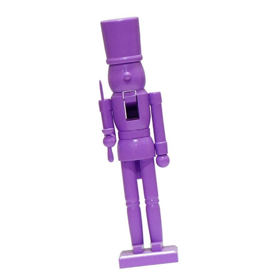 Solid Color Wood Nut Cracker Puppet Christmas Gift Decorations Ornament Soldier