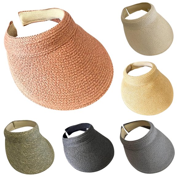 Solid Color Woven Sun Hat Sun Hat Deaconess Hat