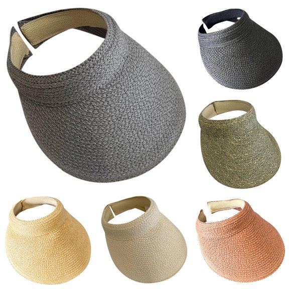 Solid Color Woven Sun Hat Sun Hat Deaconess Hat