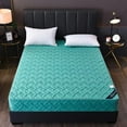 Solid Color Zipper Quilted Mattress Cover King Queen Twin Size