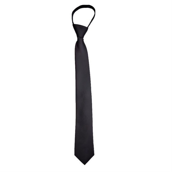 Solid Color Zipper Tie
