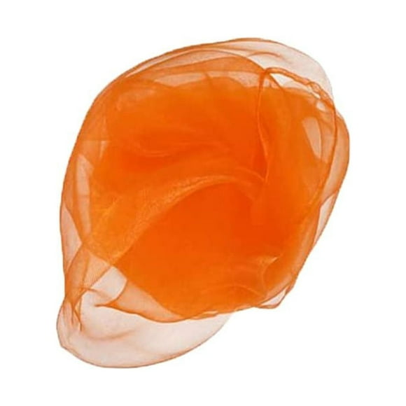 Solid Color for Handbag Red Color Rhythm Band Scarves Square Silk Scarf for Kids Dance Scarfs Music Scarves ORANGE